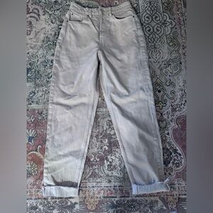 Zara Beige Raw hem jeans